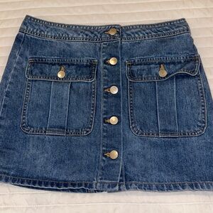 Denim/Jean mini skirt size small.
